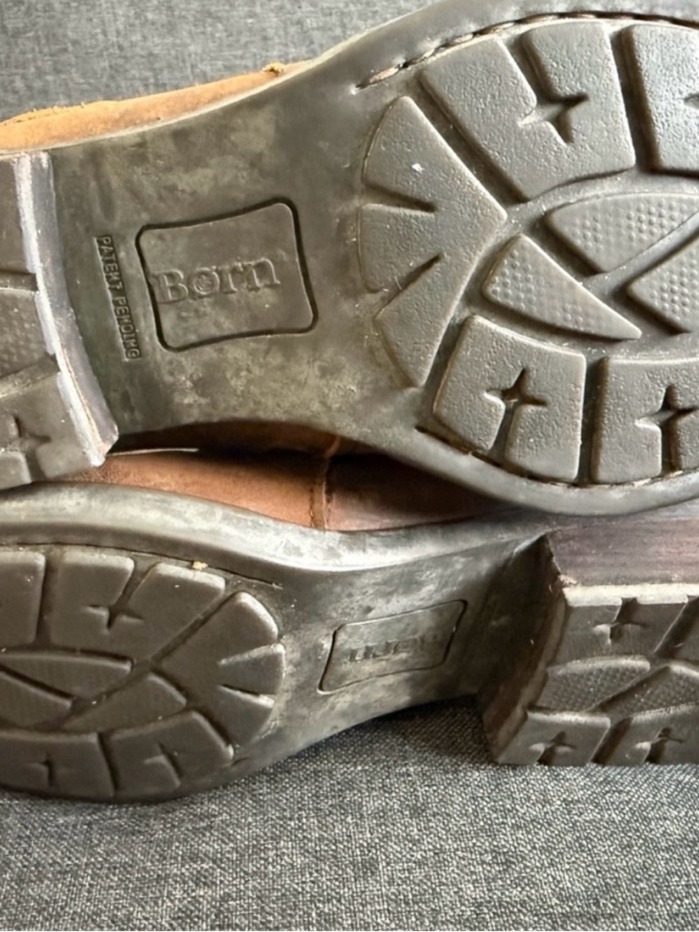 Born Distressed Tan Leather Ankle Booties with Buckle - Picture 6 of 6